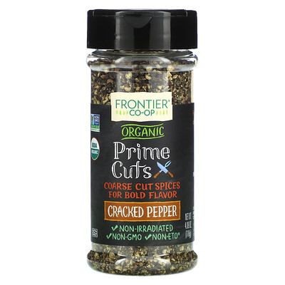 Frontier Natural Products Organic Prime Cuts, Cracked Pepper, 4.09 oz (116 g)  - Купить