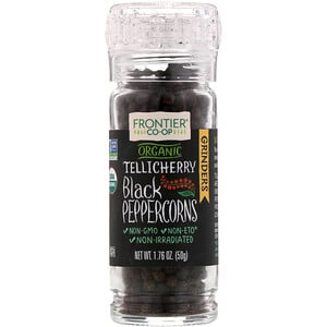Фронтьер Нэчурал Продактс, Organic Tellicherry Black Peppercorns, 1.76 oz (50 g) отзывы покупателей
