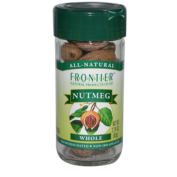 Frontier Natural Products, Nutmeg, Whole, 2.24 oz (63 g) (Discontinued Item) 