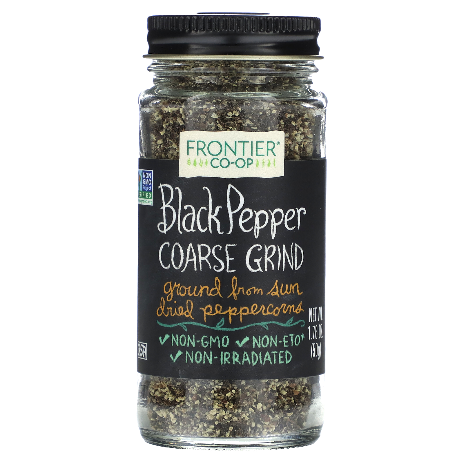 Black Pepper, Coarse Grind, 1.76 oz (50 g) - Picture 1 of 2