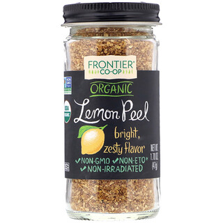 Frontier Co-op, Organic Lemon Peel, Granules, 1.70 oz (47 g)