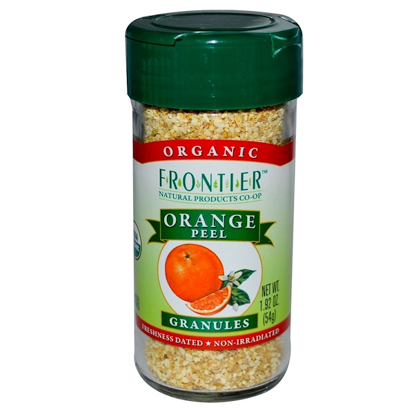 Frontier Natural Products, Органический цедра апельсиновая, гранулы, 1,92 унции (54 г)