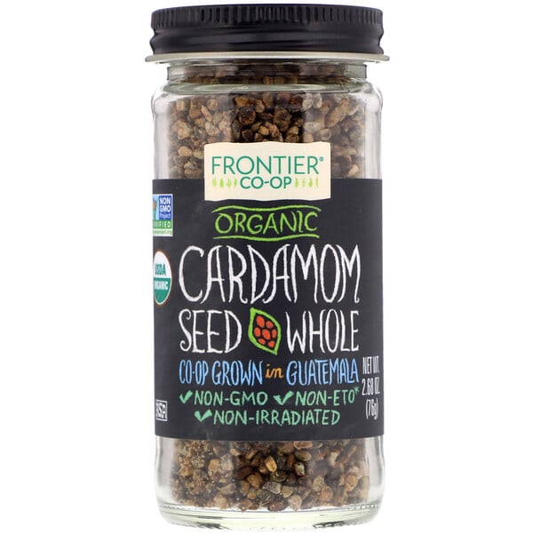 Organic Cardamom Seed, Whole, 2.68 oz (76 g)