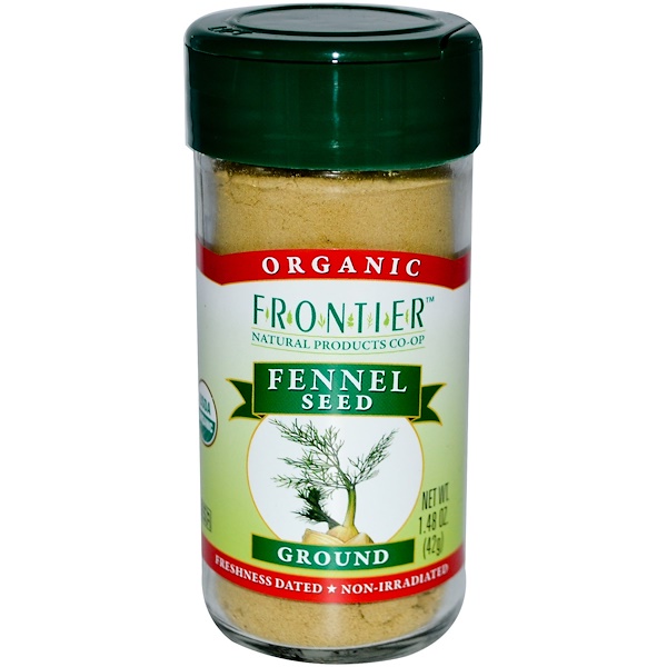 Frontier Natural Products, Органические молотые семена фенхеля, 1,48 унции (42 г)