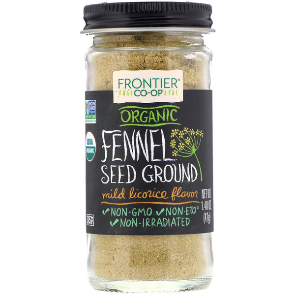 Frontier Natural Products, Organic Fennel Seed Ground, Mild Licorice