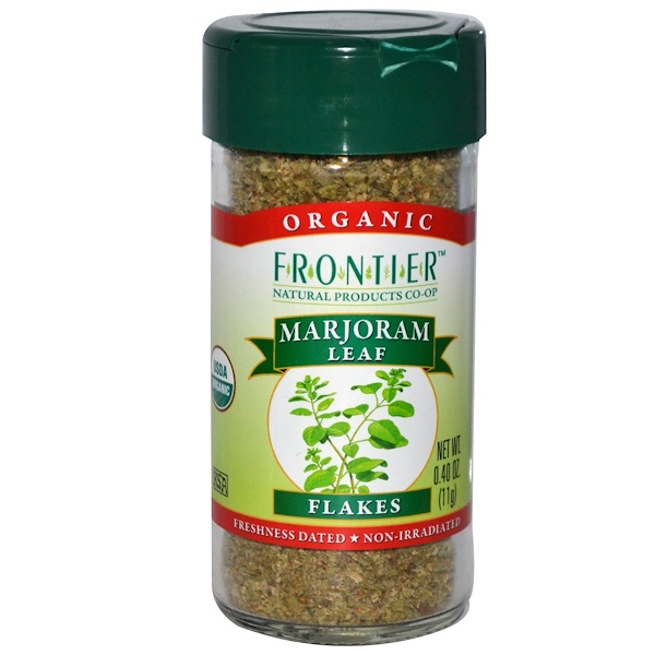 Frontier Natural Products, Органические сушеные листья майорана, 0,40 унции (11 г)