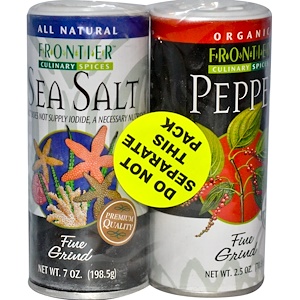 Отзывы о Фронтьер Нэчурал Продактс, Culinary Spices, Salt & Pepper Combo Pack