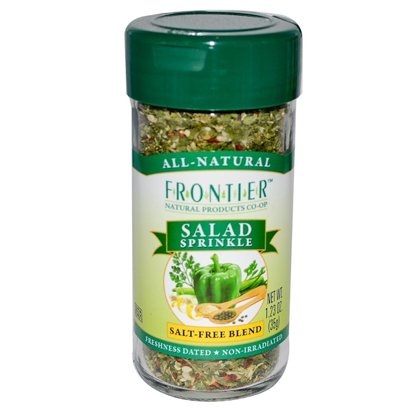 Frontier Natural Products, Salad Sprinkle, Salt-Free Blend, 1.23 oz (35 g) (Discontinued Item) 