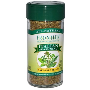 Отзывы о Фронтьер Нэчурал Продактс, Italian Seasoning, Salt-Free Blend, 0.64 oz (18 g)