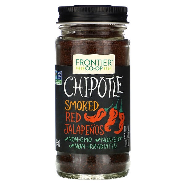 Frontier Co-op, Chipotle, Smoked Red Jalapenos, 2.15 oz (61 g)