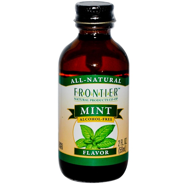 Frontier Natural Products, Mint Flavor, Alcohol-Free, 2 fl oz (59 ml) (Discontinued Item) 