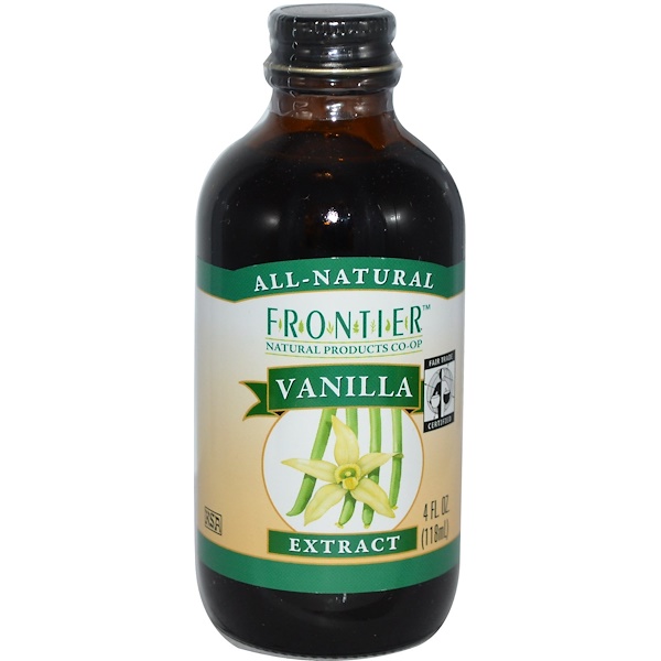 Frontier Natural Products, Fair Trade Vanilla Extract, Farm Grown , 4 fl oz (118 ml) (Discontinued Item) 