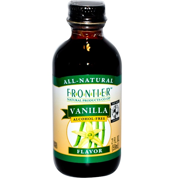Frontier Natural Products, Fair Trade Vanilla Flavor, Alcohol-Free, Farm Grown , 2 fl oz (59 ml) (Discontinued Item) 