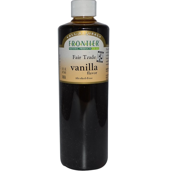 Frontier Natural Products, Fair Trade Vanilla Flavor, Alcohol-Free, Farm Grown , 16 fl oz (472 ml) (Discontinued Item) 