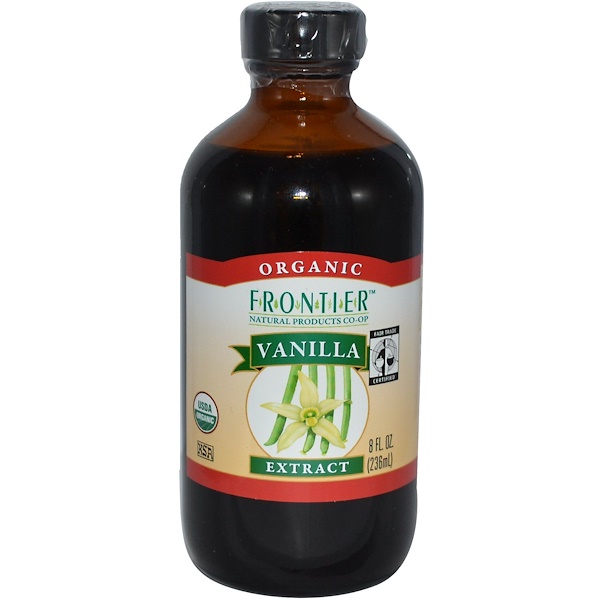 Frontier Natural Products, Organic Fair Trade Vanilla Extract, Farm Grown , 8 fl oz (236 ml) (Discontinued Item) 
