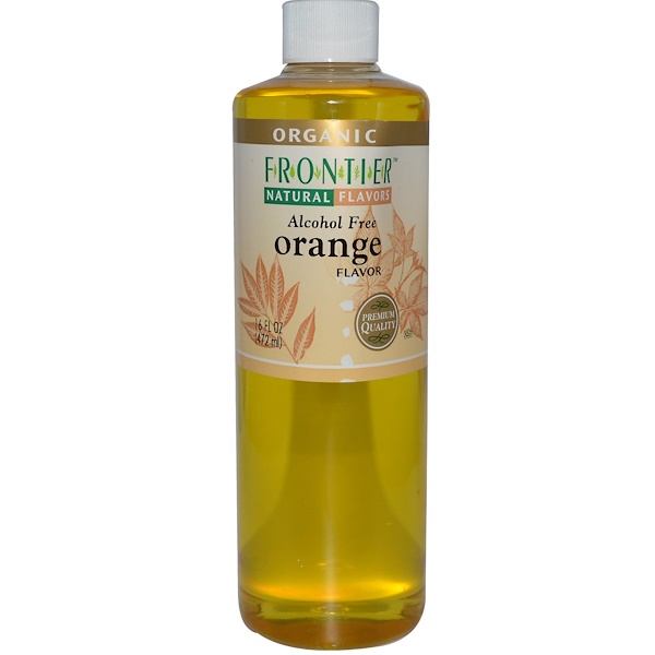 Frontier Natural Products, Organic Orange Flavor, Alcohol Free, 16 fl oz (472 ml) (Discontinued Item) 