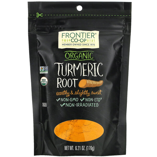 Frontier Natural Products‏, Organic Turmeric Root, 6.21 oz (176 g)