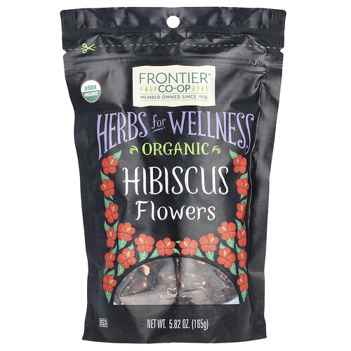 Frontier Co-op Organic Hibiscus Flowers, 5.82 oz (165 g)