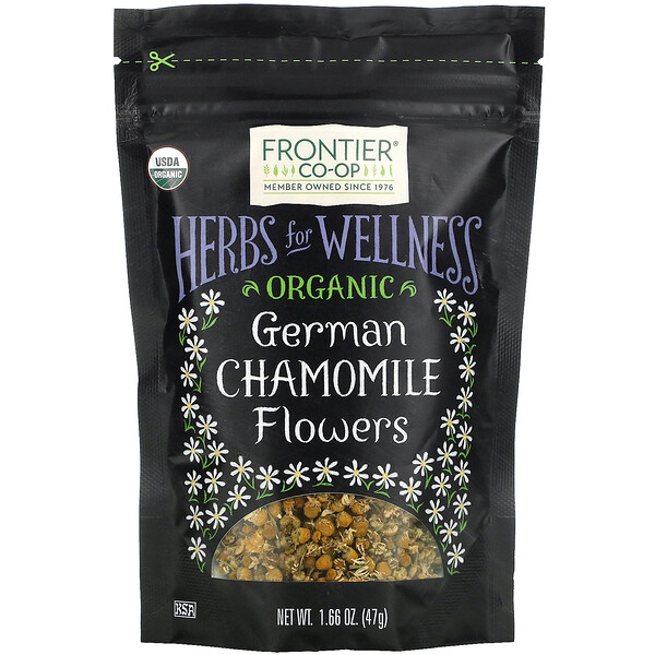 Organic German Chamomile Flowers, 1.66 oz (47 g)