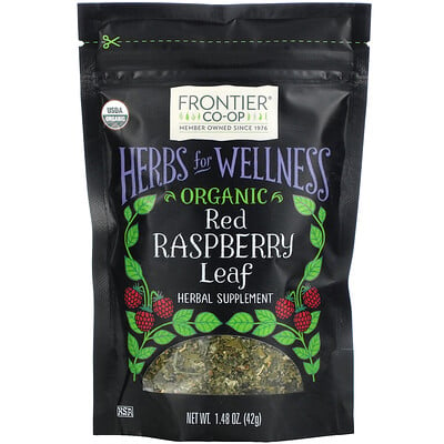 Frontier Natural Products Organic Red Raspberry Leaf, 1.48 oz (42 g)