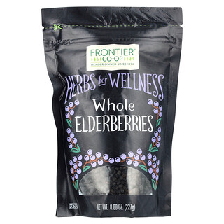 Frontier Co-op, Whole Elderberries, 227 g (8 oz)
