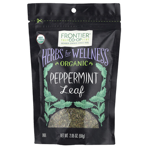 Frontier Co-op, Hoja de menta orgánica, 58 g (2,05 oz)