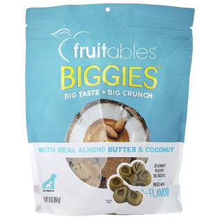 Fruitables, Biggies™, Dog Treats, Almond Butter & Coconut, 16 oz (454 g)