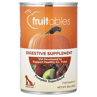 Fruitables‏, مكمل غذائي للهضم ، للكلاب والقطط ، اليقطين SuperBlend ™ ، 15 أونصة (425 جم)