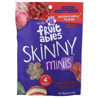 Fruitables, Skinny Minis®, Dog Treats, Bacon & Apple, 5 oz (141 g)