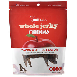 Fruitables, Whole Jerky® Bites, Dog Treats, Bacon & Apple, 5 oz (141.7 g)