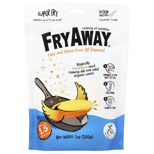 Fryaway Cooking Oil Solidifier, Super Fry, 7 oz (200 g)