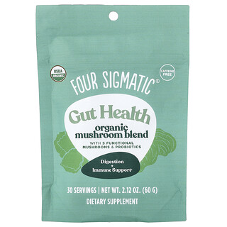 Four Sigmatic, Saúde Intestinal, Mistura de Cogumelos Orgânicos, Sem Cafeína, 60 g (2,12 oz)