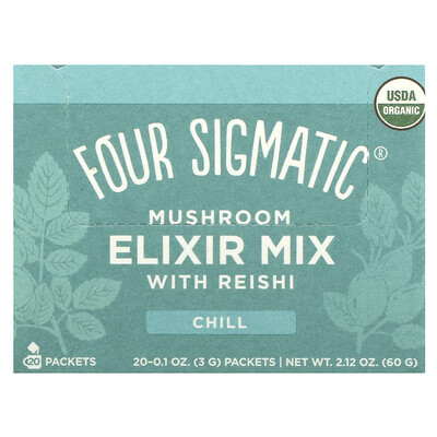 Four Sigmatic Смесь грибных эликсиров с рейши, 20 пакетиков по 3 г (0,1 унции)
