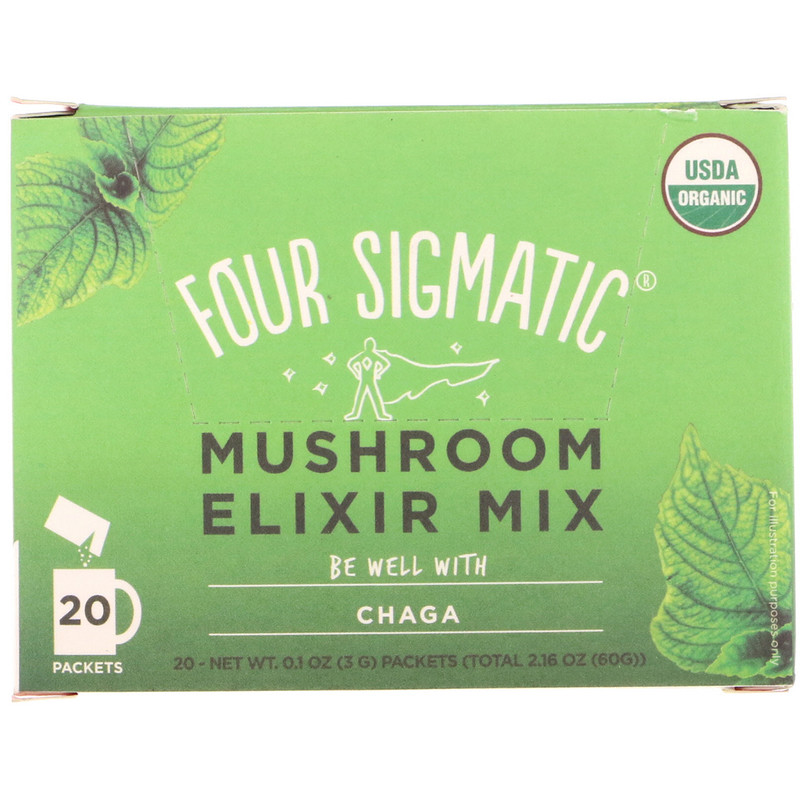 Chaga, Mushroom Elixir Mix, 20 Packets, 0.1 oz (3 g) Each by Four Sigmatic ~ GloriaBlog.info