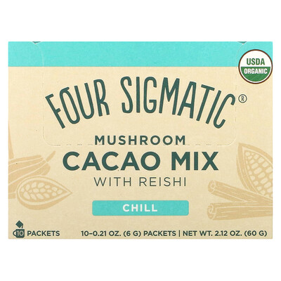Four Sigmatic грибная смесь для приготовления какао с рейши, 10пакетиков по 6г (0,21унции) каждый