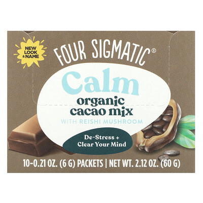 

Four Sigmatic Calm Organic Cacao Mix with Reishi Mushroom 10 Packets 0.21 oz (6 g) Each