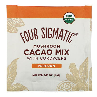 Купить Four Sigmatic Смесь грибов и какао с кордицепсом, 10 пакетиков по 0, 21 унции (6 г) каждый