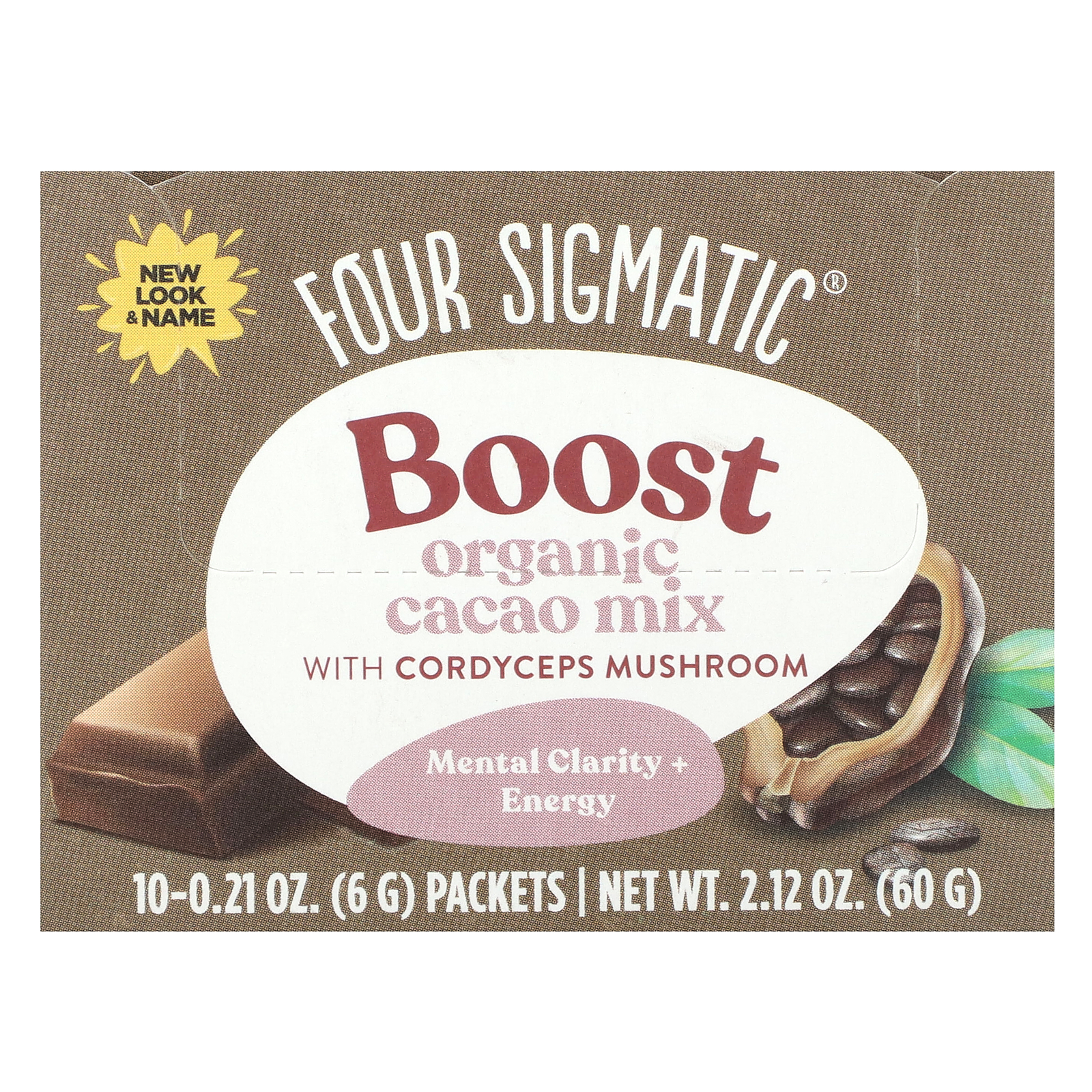 Горячий какао-микс Four Sigmatic Mushroom 10 пакетиков по 0 2 унции по 6 г каждый органический, палео,