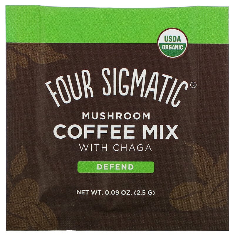 Four Sigmatic, Mushroom Coffee Mix with Chaga, 10 Packets, 0.09 oz (2.5 ...