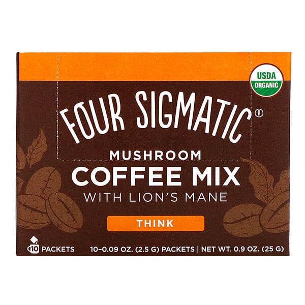 Mushroom Coffee Mix with Lion's Mane, 10 Packets, 0.09 oz (2.5 g) Each