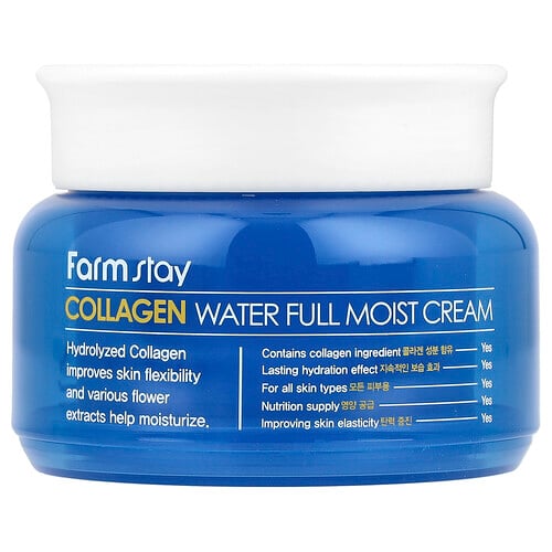 Farmstay Collagen Water Full Moist Cream, For All Skin Types, 3.52 oz (100 g)