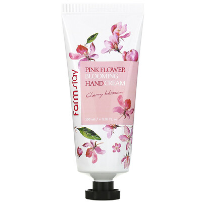 Farmstay Pink Flower Blooming Hand Cream, Cherry Blossom, 3.38 fl oz (100 ml)