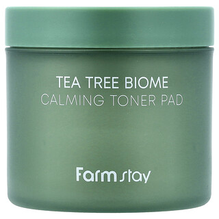 Farmstay, Tea Tree Biome, Bantalan Toner yang Menenangkan, 4,73 fl. ons. (140 ml)