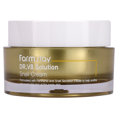 Farmstay Доктор V8 Solution Snail Cream, 50 мл (1, 69 жидк. Унции)  - купить со скидкой