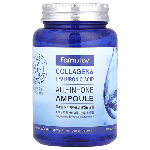 Farmstay Collagen & Hyaluronic Acid, All-In-One Ampoule, 8.45 fl oz (250 ml)