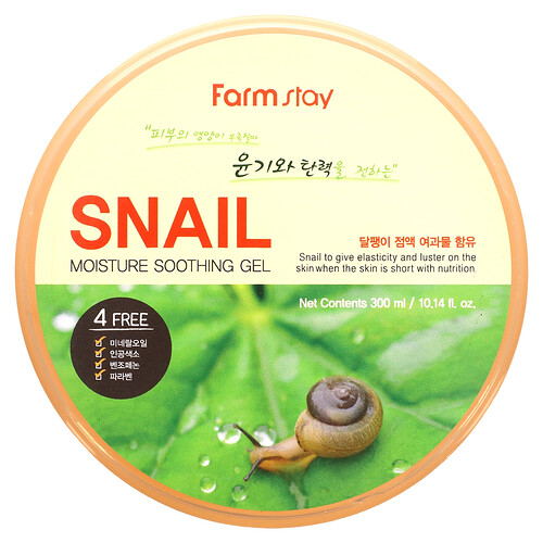 Farmstay, Gel humectante y calmante con baba de caracol, 300 ml (10,14 oz. líq.)