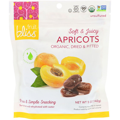 

Fruit Bliss Organic, Dried & Pitted Apricots, 5 oz (142 g)