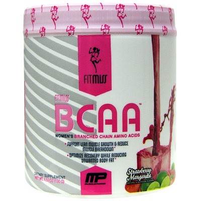 FitMiss BCAA,婦女支鏈氨基酸,草莓瑪格麗塔,4.59盎司(130克)
