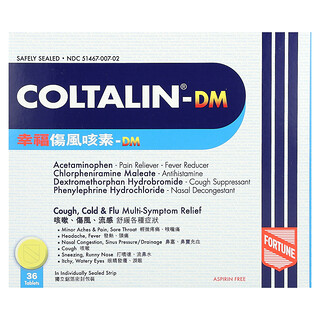 Fortune Pharm, Coltalin®-DM, 36 Tablet