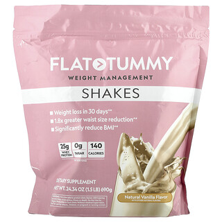 Flat Tummy, Milkshake, Vanilya, 1,5 lb, 24,34 oz (690 g)